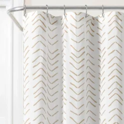 72"x72" Hygge Modern Arrow Linen Shower Curtain - Lush Décor