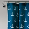 72"x72" Kids' Anchor Shower Curtain Single Navy - Lush Décor