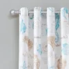 1pc 52"x84" Light Filtering Harbor Life Window Curtain Panel Blue - Lush Décor: Grommet Top, Microfiber, Seahorse Pattern