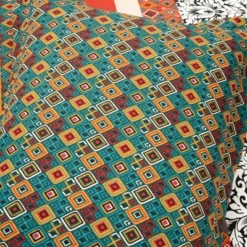 Lush Décor Boho Stripe Reversible Cotton Duvet Cover Set Turquoise/Tangerine -Beautiful House GUEST 20aef70d 0cab 458b ac90 ccd4f022f4b2