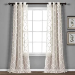 2pk 38"x84" Lush Décor Sheer Avon Trellis Curtain Panels 12 2pk 38"x84" Lush Décor Sheer Avon Trellis Curtain Panels -Beautiful House GUEST 21971265 5ed4 4122 9cbd 58e46a84a813 1