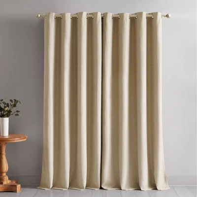 52"x84" Lush Decor Meena Slub 100% Blackout Window Curtain Panels Neutral Pair 3 52"x84" Lush Decor Meena Slub 100% Blackout Window Curtain Panels Neutral Pair - Image 3