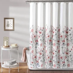 72"x72" Clarissa Floral Shower Curtain - Lush Décor -Beautiful House GUEST 22bcb693 9af7 4844 95da de7c1687b67f