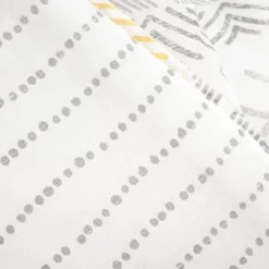 50"x60" Hygge Geo Reversible Cotton Throw Blanket Yellow/Gray - Lush Décor -Beautiful House GUEST 22e4fe84 7a61 4527 948a 95c6a05946a9