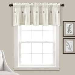 18"x52" Farmhouse Linen Button Window Valance - Lush Décor 17 18"x52" Farmhouse Linen Button Window Valance - Lush Décor -Beautiful House GUEST 25f2de2c 557a 40d9 b401 68722434bbc4