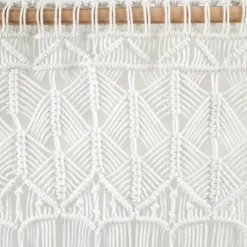 40"x30" Boho Macrame Tassel Cotton Window Valance White - Lush Décor -Beautiful House GUEST 26dca46c dfbe 454b 8947 bd81544e6f7f