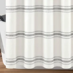Farmhouse Striped Shower Curtain - Lush Décor -Beautiful House GUEST 274a858a a532 42a8 8cbf b69f7fc3a922
