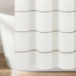 Ombre Embroidery Tassel Yarn Dyed Cotton Shower Curtain - Lush Décor -Beautiful House GUEST 27ff5828 2bfd 40a5 b1e2 532eef09e401