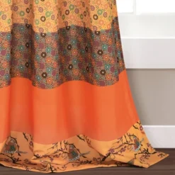 2pk 52"x84" Light Filtering Royal Empire Curtain Panels Orange - Lush Décor: Modern Boho Stripe Drapes -Beautiful House GUEST 28ac2bfd 6464 4ec7 8803 18ed1e057ab5