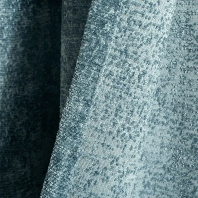 Lush Décor Aspen Luxury Velvet Chenille Window Curtain Panel Dusty Blue Single 52x84 4 Lush Décor Aspen Luxury Velvet Chenille Window Curtain Panel Dusty Blue Single 52x84 - Image 4