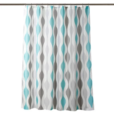 Mid-Century Geo Shower Curtain - Lush Décor 4 Mid-Century Geo Shower Curtain - Lush Décor - Image 4