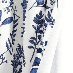 18"x52" Devonia Allover Light Filtering Valance White/Navy - Lush Décor -Beautiful House GUEST 29bf5cf1 6652 4be4 9576 acc9cf79408a