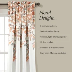 2pk 52"x84" Light Filtering Tanisha Curtain Panels Blush/Gray - Lush Décor -Beautiful House GUEST 29cb17f9 f4e0 440b bc5f d19ac8529d73