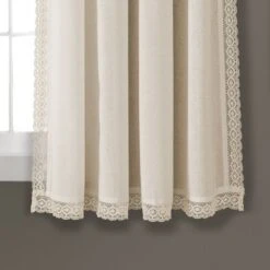 Lush Décor Rosalie Window Curtain Panels Ivory 54X45 Set -Beautiful House GUEST 29df5c8f 5d0a 44ec 85b3 50d5c73627a0