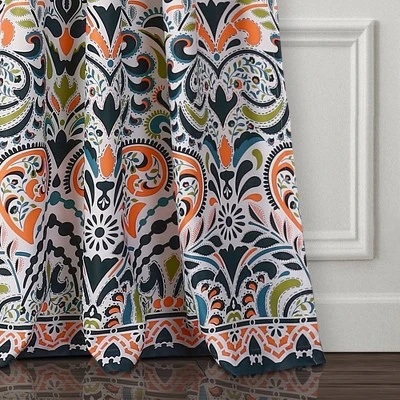 2pk 52"x95" Light Filtering Clara Curtain Panels Navy Blue - Lush Décor 3 2pk 52"x95" Light Filtering Clara Curtain Panels Navy Blue - Lush Décor - Image 3