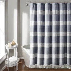 Tucker Stripe Yarn Dyed Cotton Knotted Tassel Shower Curtain - Lush Décor 12 Tucker Stripe Yarn Dyed Cotton Knotted Tassel Shower Curtain - Lush Décor -Beautiful House GUEST 2ba048f7 c6fb 4af3 8c7c 63bca5d34d19