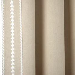 Lush Décor Olivia Ric Rac Embroidery Border Window Panel Dark Linen/White Single 42x84 -Beautiful House GUEST 2bde737e 20aa 4de3 b9d2 c0db51900451