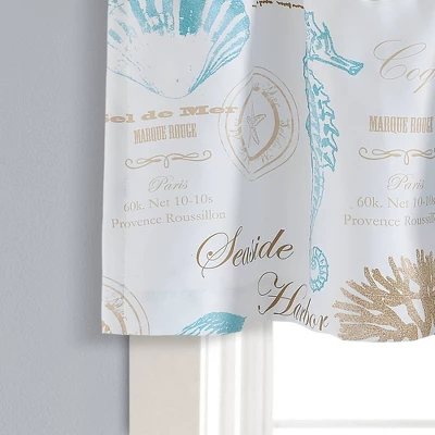 52"x18" Harbor Life Window Valance Blue - Lush Décor 3 52"x18" Harbor Life Window Valance Blue - Lush Décor - Image 3