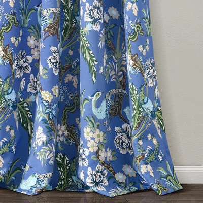 Lush Décor Dolores Light Filtering Window Curtain Panels Blue/Green 52X84+2 Set 2 Lush Décor Dolores Light Filtering Window Curtain Panels Blue/Green 52X84+2 Set - Image 2