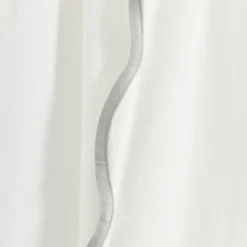 Lush Décor Coastal Chic Scallop Edge Window Curtain Panels Gray/White 52X84 Set