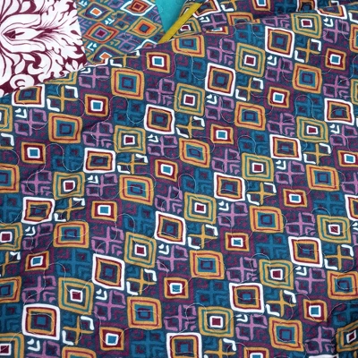 Lush Décor 3pc Boho Stripe Reversible Oversized Cotton Quilt Set 4 Lush Décor 3pc Boho Stripe Reversible Oversized Cotton Quilt Set - Image 4