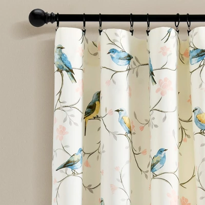 Lush Décor Botanical Bird And Flower Light Filtering Window Curtain Panels Multi 52x84 Set 1 Lush Décor Botanical Bird And Flower Light Filtering Window Curtain Panels Multi 52x84 Set