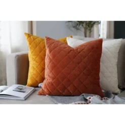 20"x20" Oversize Diamond Velvet Square Throw Pillow - Lush Décor -Beautiful House GUEST 30aa9ad0 4aea 43bb a797 f8e68152535f