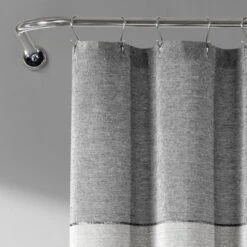 72"x72" Yarn Dyed Eco Friendly Recycled Cotton Shower Curtain - Lush Décor