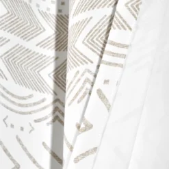Lush Décor Hygge Geo Light Filtering Window Curtain Panels Taupe/White 52X84 Set -Beautiful House GUEST 3330be66 e410 436b 864c a9394209415b