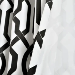 Lush Décor Edward Trellis Light Filtering Window Curtain Panels White/Black 52X95 Set -Beautiful House GUEST 338e96e2 6309 4fec 9818 dd770221ec67