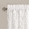 2pk 54"x108" Light Filtering Bayview Elastic Embroidery Curtain Panels White - Lush Décor