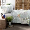 Blue Roesser Quilt Set - Lush Décor