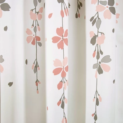 2pk 52"x95" Light Filtering Weeping Flower Curtain Panels Blush - Lush Décor 2 2pk 52"x95" Light Filtering Weeping Flower Curtain Panels Blush - Lush Décor - Image 2