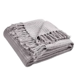 50"x60" Waffle Cotton Knit Throw Blanket - Lush Décor -Beautiful House GUEST 352d762e 0420 4db4 a91b 601f19b3e920