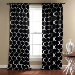 2pk 52"x84" Blackout Geo Window Curtain Panels - Lush Décor -Beautiful House GUEST 37056774 4967 4f65 a0bb d3a9a9bde453