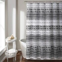 Hygge Geo Shower Curtain - Lush Décor -Beautiful House GUEST 38d8d307 2812 4dde a1df 7a200fce25ab