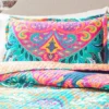 Boho Chic Quilt Set Turquoise/Navy - Lush Décor