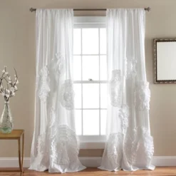 Serena Window Curtain (84"x54") - Lush Décor -Beautiful House GUEST 3a194433 9bd7 4320 a25d dec0198edd42