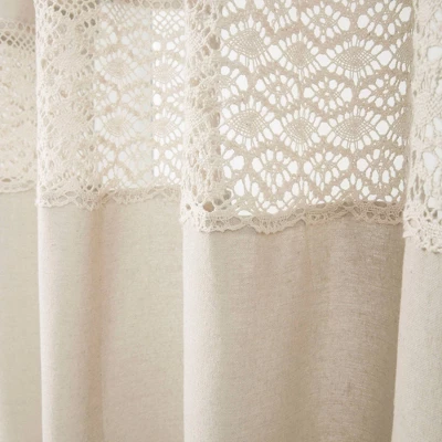 Dana Lace Shower Curtain - Lush Décor 2 Dana Lace Shower Curtain - Lush Décor - Image 2