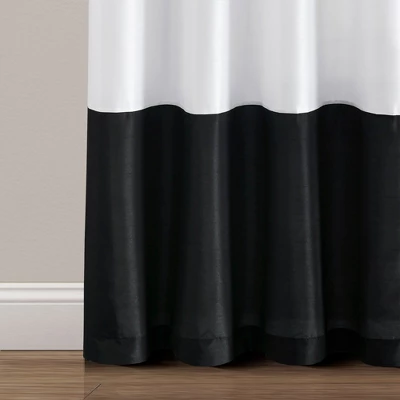 Lush Décor Milione Fiori Window Curtain Panels White/Black 42X84 Set 3 Lush Décor Milione Fiori Window Curtain Panels White/Black 42X84 Set - Image 3