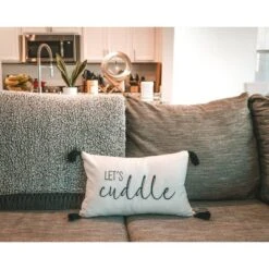 13"x20" 'Let's Cuddle' Family-Friendly Lumbar Throw Pillow Cover White - Lush Décor -Beautiful House GUEST 3f29afbc d593 41ba 8dbe 6795b15615af