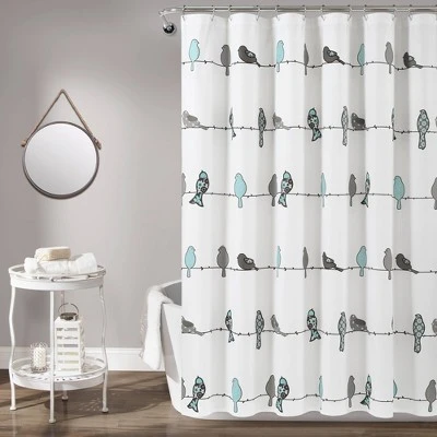 Rowley Birds Shower Curtain - Lush Décor 6 Rowley Birds Shower Curtain - Lush Décor - Image 6