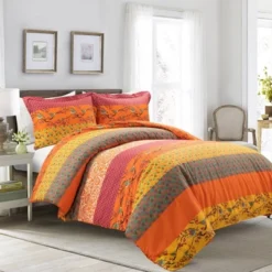 3pc Royal Empire Cotton Duvet Cover Set Tangerine - Lush Décor 15 3pc Royal Empire Cotton Duvet Cover Set Tangerine - Lush Décor -Beautiful House GUEST 4027747d 8b4b 401e b34e 4aacb09b79d9