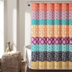 Bohemian Stripe Shower Curtain - Lush Décor -Beautiful House GUEST 4035326c 5673 48cb 9261 fe2e0ea8322e