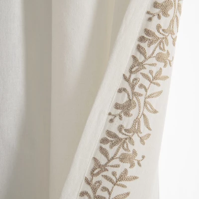 Luxury Modern Flower Embroidery Border Window Panel 3 Luxury Modern Flower Embroidery Border Window Panel - Image 3