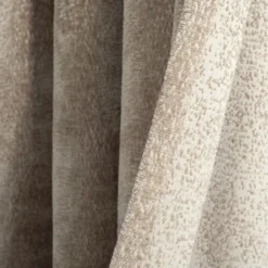 Lush Décor Aspen Luxury Velvet Chenille Window Curtain Panel Neutral Single 52x84 -Beautiful House GUEST 40b65c16 f311 4093 8e93 20f895cf94f5