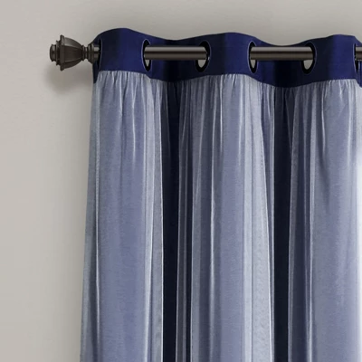 Lush Decor Sheer Grommet Insulated Blackout Window Curtain Panel Set 9 Lush Decor Sheer Grommet Insulated Blackout Window Curtain Panel Set - Image 9