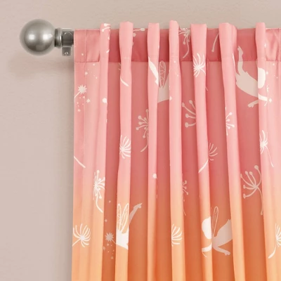 52"x84" Kids' Make A Wish Dandelion Fairy Ombre Window Curtain Panels Pastel Rainbow Set - Lush Décor 1 52"x84" Kids' Make A Wish Dandelion Fairy Ombre Window Curtain Panels Pastel Rainbow Set - Lush Décor