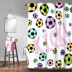 72"x72" Girls Soccer Kick Single Shower Curtain - Lush Décor -Beautiful House GUEST 429f7c3a aaa2 4cd4 8131 2752872f1111