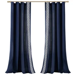 Lush Décor Luxury Modern Square Embroidery Border Window Panel Navy Single 52x84 12 Lush Décor Luxury Modern Square Embroidery Border Window Panel Navy Single 52x84 -Beautiful House GUEST 43a83db2 3a86 4a9b a18f 91b176ca8679